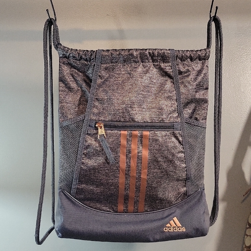 Adidas Gray Backpack with Sporty Design and Durable Material